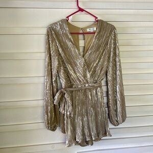 Gold Shimmer Romper - like new!